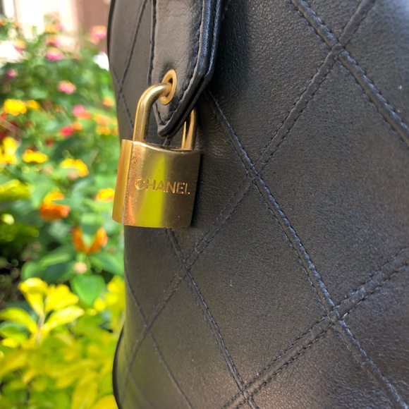 Chanel Vintage Quilted Lambskin Boston Bag - Picture 5 of 8